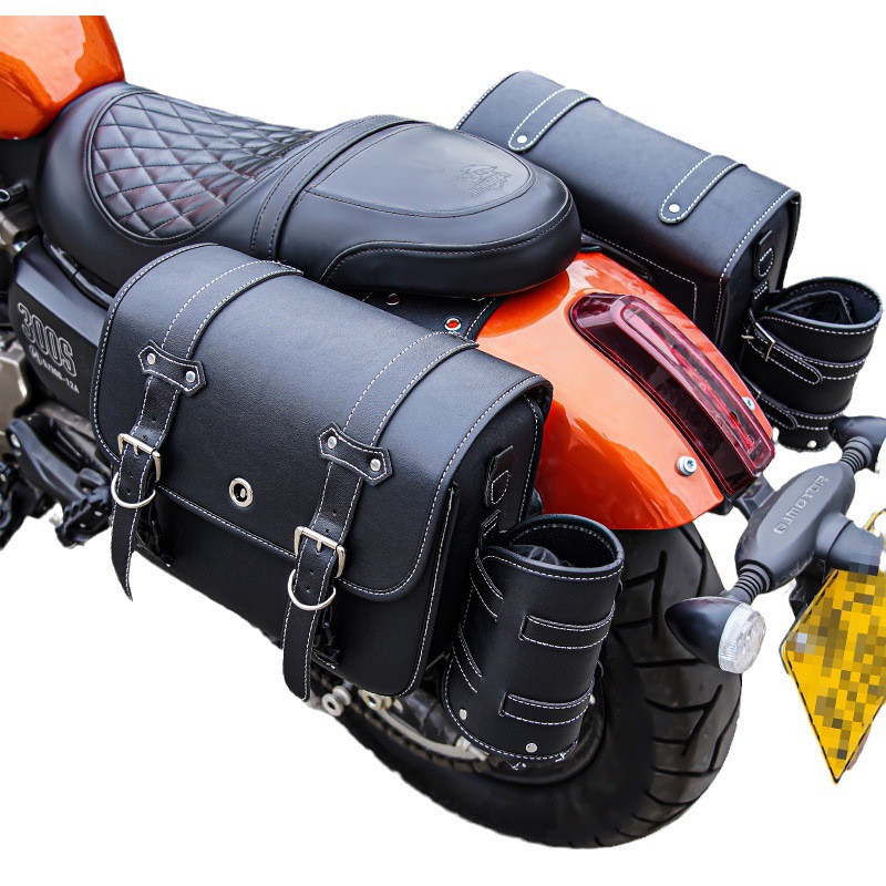 Electric car tail box retro motorcycle Victoria tail bag motorcycle large trunk universal installation pedal