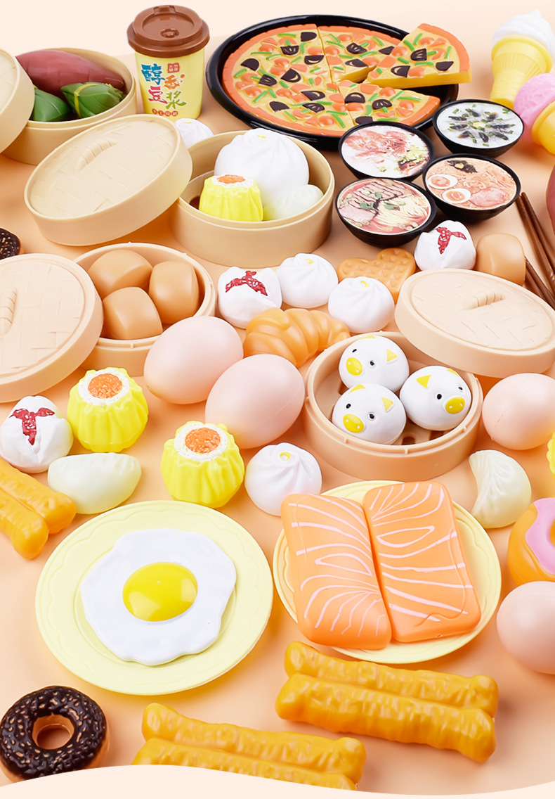 New 84-piece tableware snack set children's play hamburger snack gourmet cooking kitchen toy sweet
