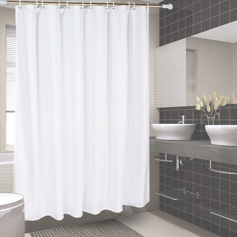 Polyester shower curtain factory direct shower curtain waterproof mildew-proof shower curtain toilet bathroom partition curtain