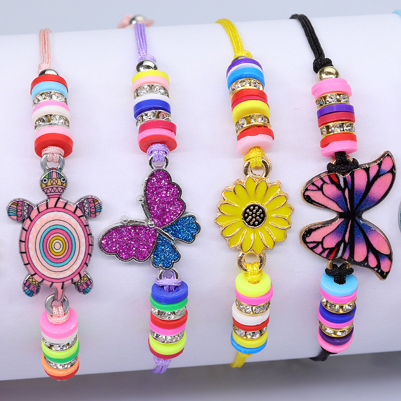 Amazon hot sale New mermaid butterfly bee variety cartoon children necklace bracelet set factory spot