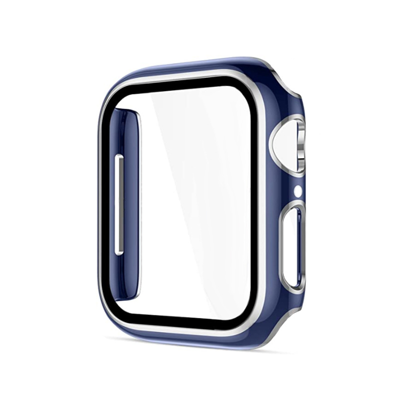 For apple Watch apple iwatch7 apple Watch Case Two-color pc + Electroplated Integrated Watch Protective Cover