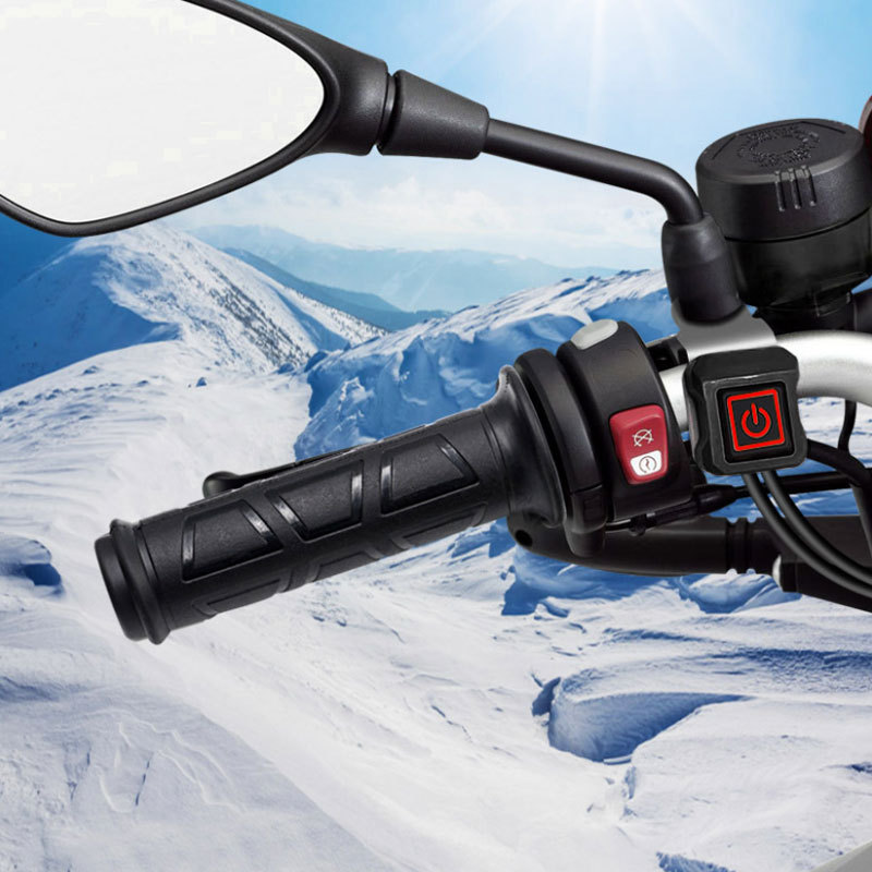 WUPP New Motorcycle Electric Heater Handle Black Independent Switch Three-speed Temperature Adjustment Intelligent Pending Off Electric Heater Handle
