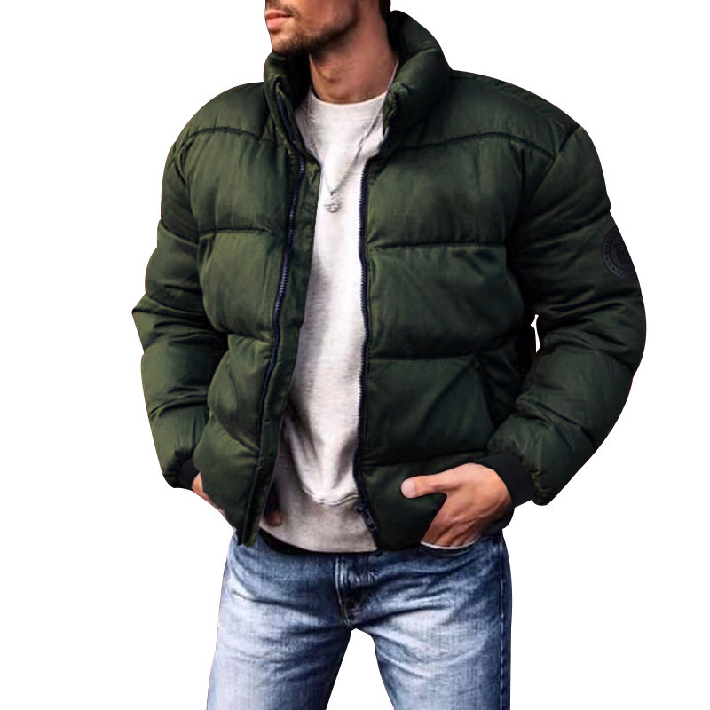 2023 cross-border Men's winter cotton-padded coat winter coat stand collar casual cotton-padded coat thickened men's cotton-padded coat foreign trade