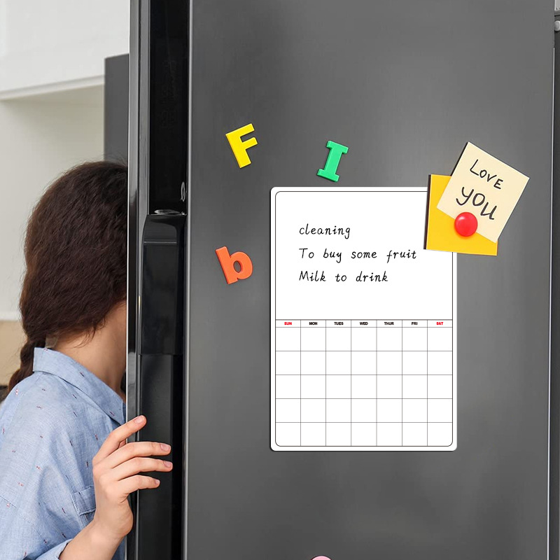 in stock A5 Magnetic Schedule Message Board Writing Erasable Weekly Schedule Dry Erasable Refrigerator Sticker Soft Whiteboard