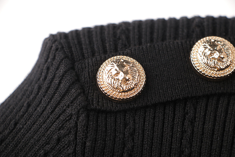 Temperament Commuter Pullover Black Long Sleeve European and American Knitted Turtleneck Sweater Wool Blend Slim Fit Top Cross Border Spot_voghion.com