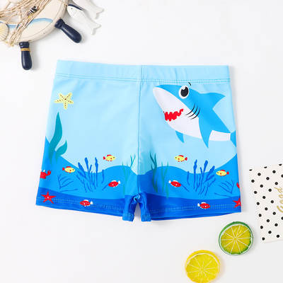 Cross-border new children's swimming trunks infant cartoon printing lace-up swimming trunks baby swimming trunks foreign trade boys swimming trunks