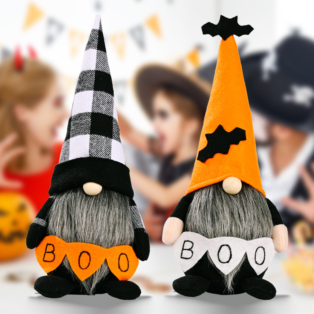 Cross-border New Halloween Decoration BOO Decoration Faceless Doll Rudolph Standing Doll Ghost Festival Decoration Doll