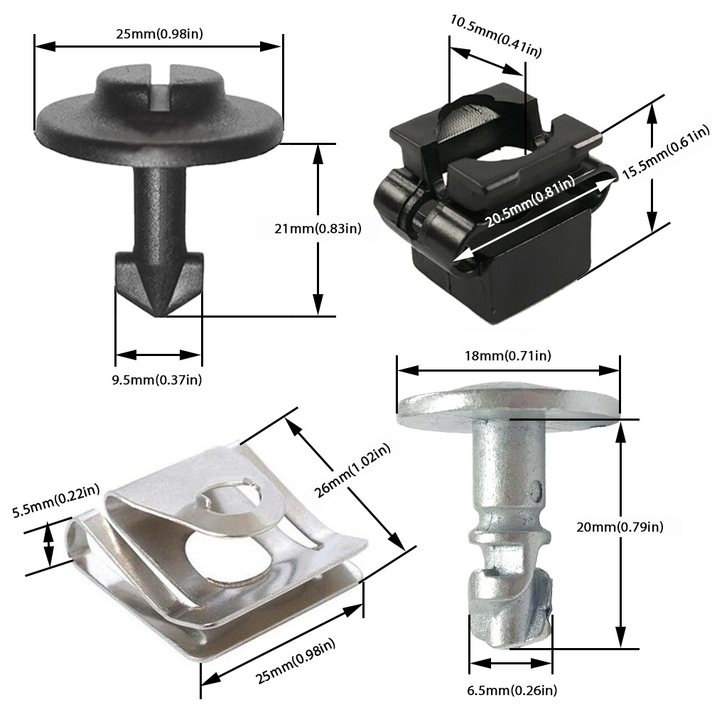 For Volkswagen Passat B5 Audi A4A6 chassis protection engine cover lower fixed clip screws 20PCs/
