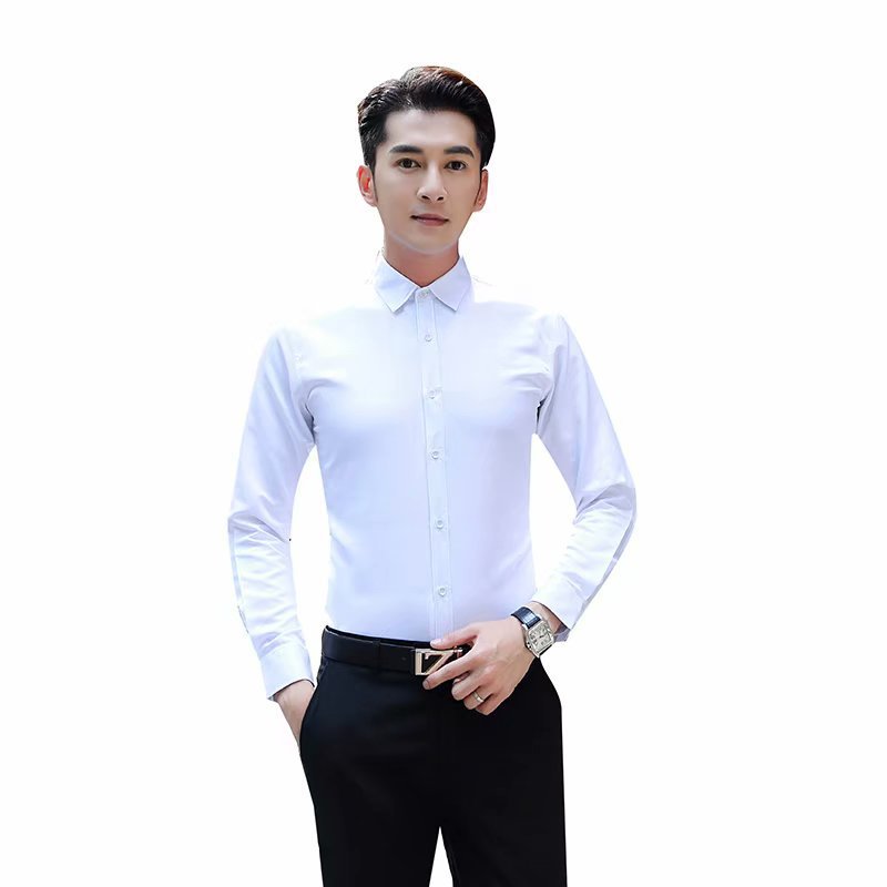 Best Man Clothing Men's Wedding Group Clothing Dress Wedding White Shirt Men's Long-sleeved Slim-fit Wedding Grab Shirt