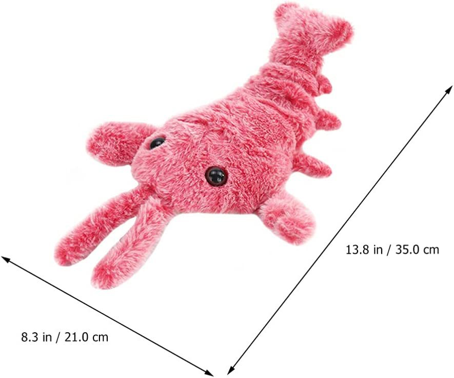 Gravity Jumping Shrimp Crazy Lobster Electric Shrimp Crazy lobster USB Plush Cat Toy