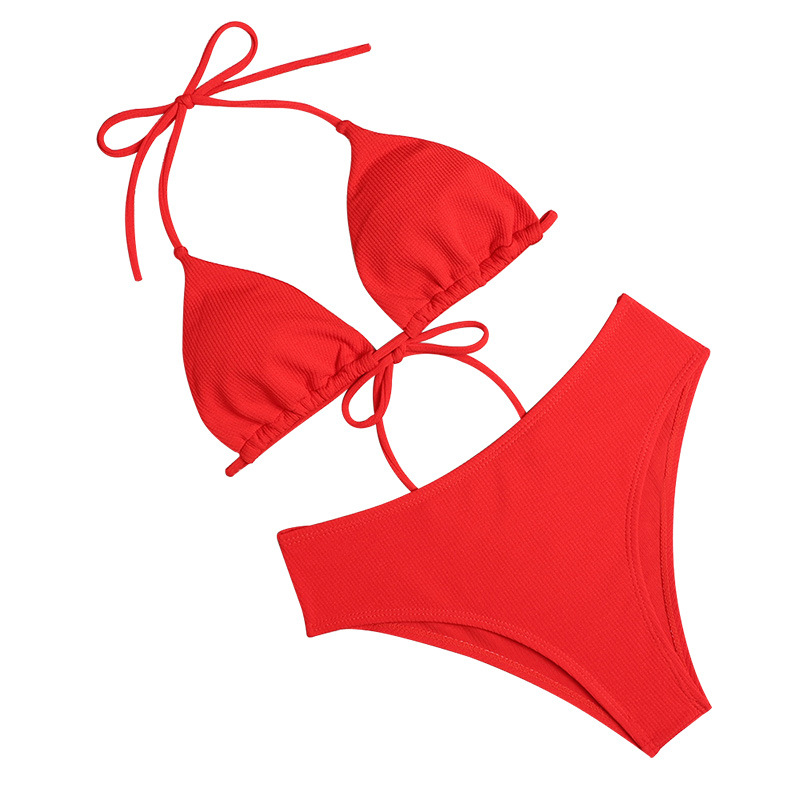 Manufacturers produce foreign trade bikini sexy solid color bikini ladies split swimsuit bikini spot wholesale
