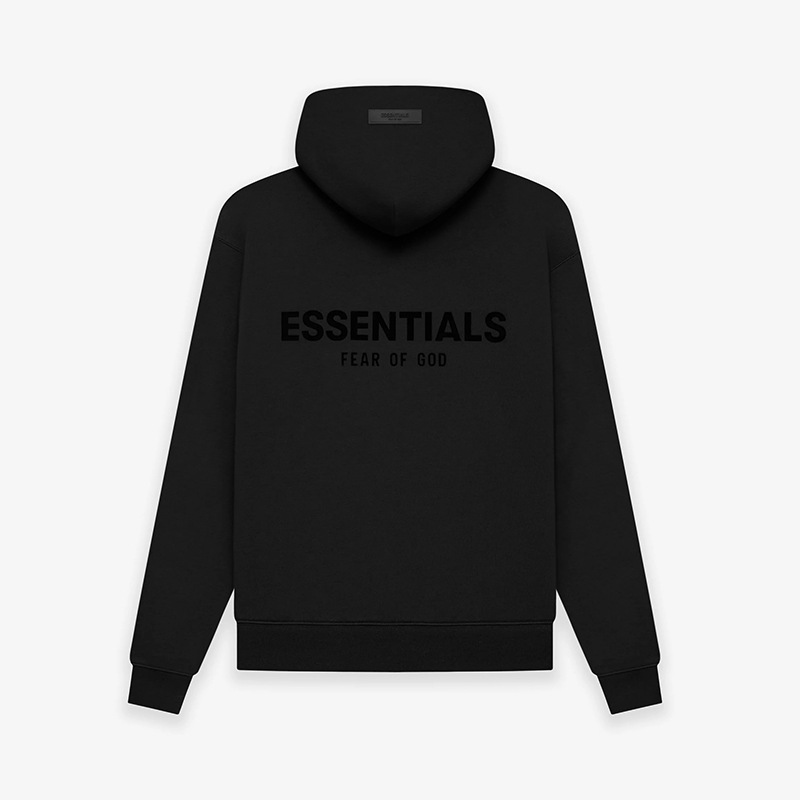 thumbnail for FOG double line essentials flocked hooded sweatshirt high street loose casual American couple pullover men and women