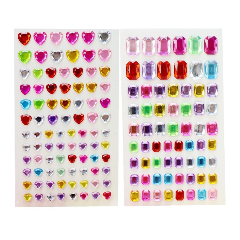 Cross-border children's diamond mobile phone stickers handmade creative DIY decorative material acrylic 3D crystal three-dimensional diamond stickers