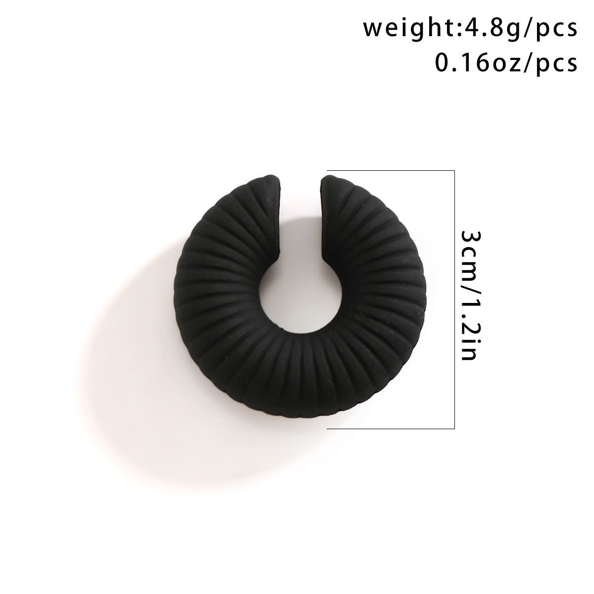European and American cross-border jewelry colorful metal thread striped earless ear clip single ear bone nail female fashion circle ear clip