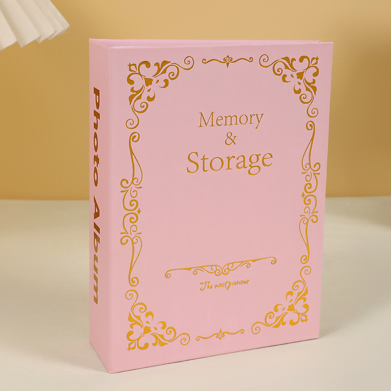 Yu Zhe new 4R6 inch 100 insert photo album European Classic Bronzing cover children's photo album cross-border