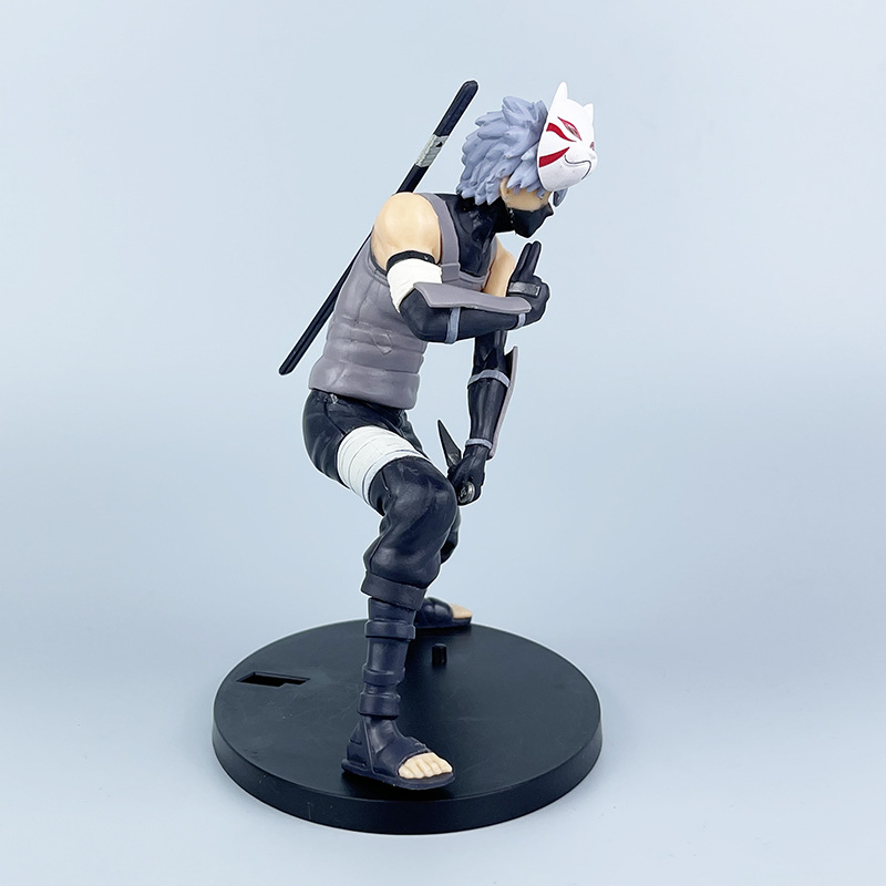 Naruto Animation Ninja Step War Dark Flag Wood Kakashi Group Model Ornaments Boxed Hand-held Wholesale