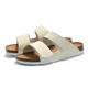 RUIZUSTOCK Wise Foot Men's Cork Slippers Trendy Student One-Word Slippers Double Strap Men's Beach Shoes Frosted Leather