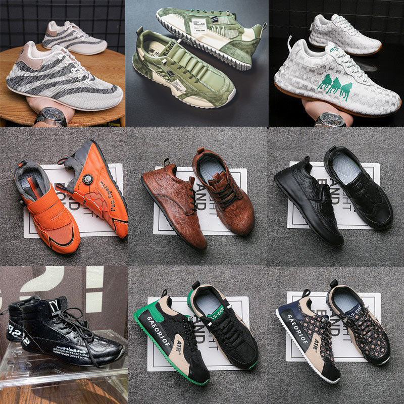 Trendy Men's Shoes Casual Shoes Inner Height Increasing Leather Soft Sole Running Bottom Shoes Men's Shoes Sports Torre Shoes