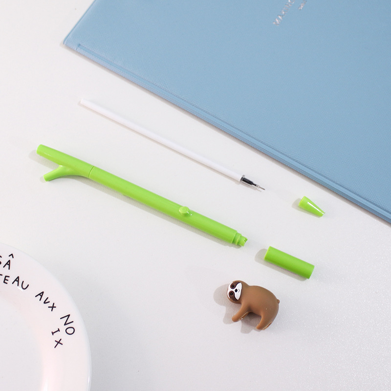 Creative Sloth Style Gel Pen Student Cartoon 0.5 Black Signature Pen Cute Cute Korean Style Stationery