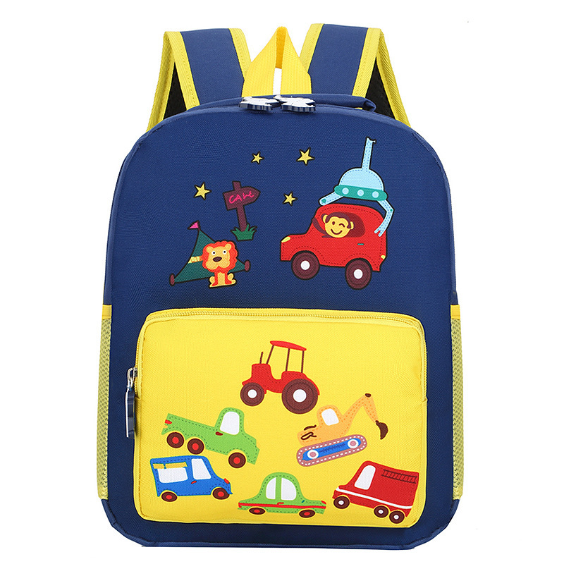 新款卡通幼儿园书包儿童玩具车跨境幼儿园双肩包一年级背包