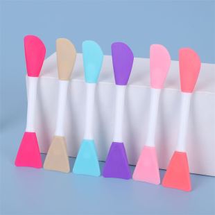 Single double-sided multi-color oblique head flat head beauty TPR silicone suit mask brush and beauty tools, etc. In stock