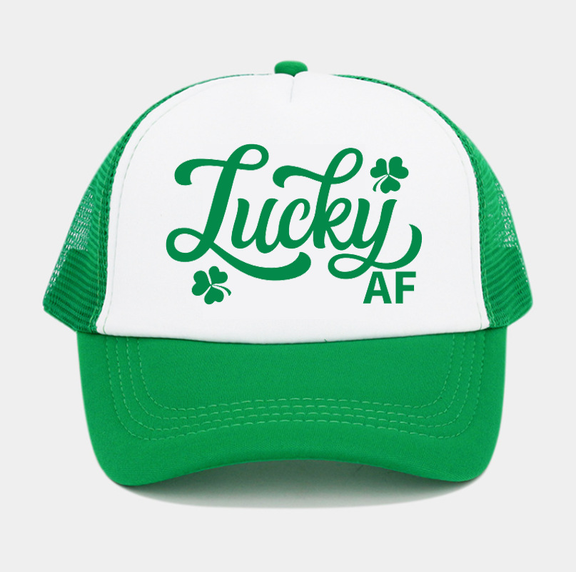 Cross-border Amazon hot sale Irish Festival lucky grass baseball cap Summer men and women couple Sun net hat peaked cap