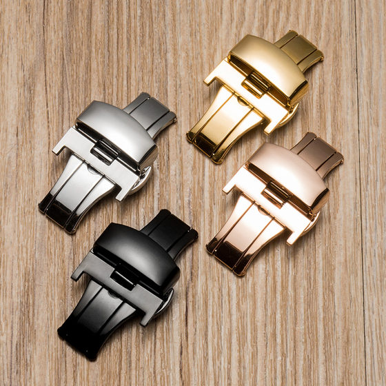 Spot Watch Accessories Thickened Butterfly Buckle Leather Buckle Buckle Fish Scale Pattern Belt Chain Buckle Factory Outlet