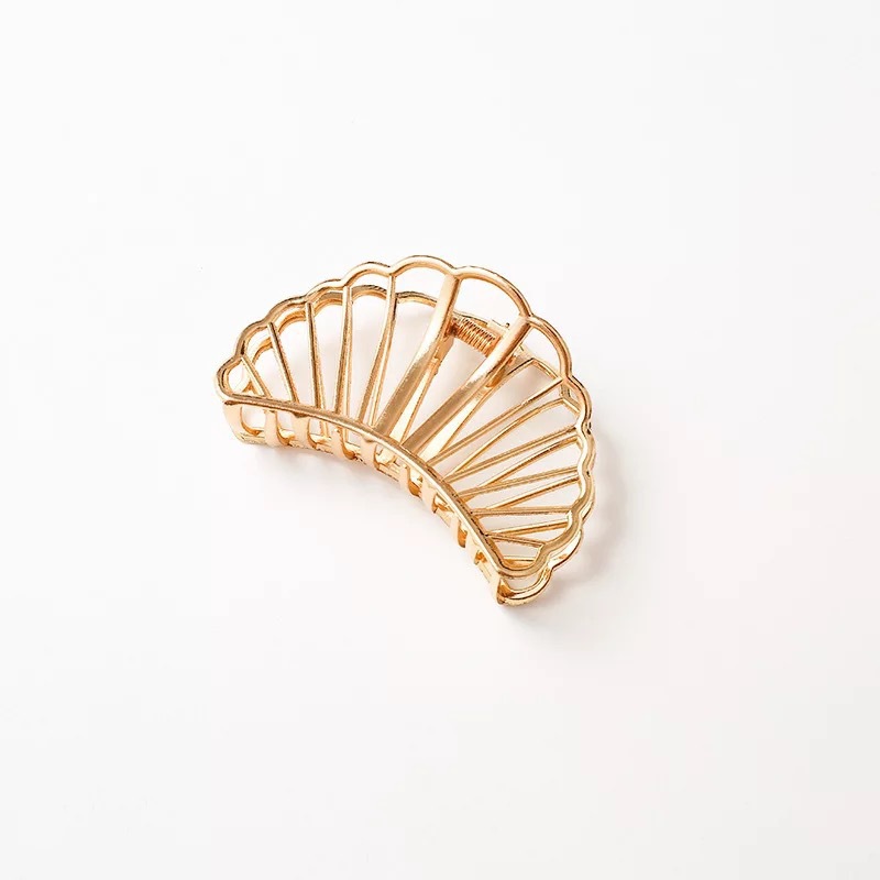 Metal Mesh Red Hairpin Hair Accessories Elegant Elegant Simple Hair Grab Back Head Clip Women's High Ponytail Clip Shark Clip_voghion.com