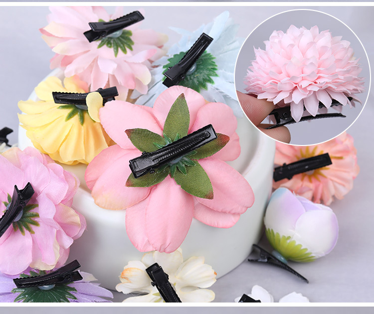 Accessori per capelli con fiori di seta Hanfu, forcina per capelli, set di copricapi con fiori, forcina per capelli con fiori, fermaglio laterale per testa antica, accessori Hanfu per bambini, per donne_voghion.com