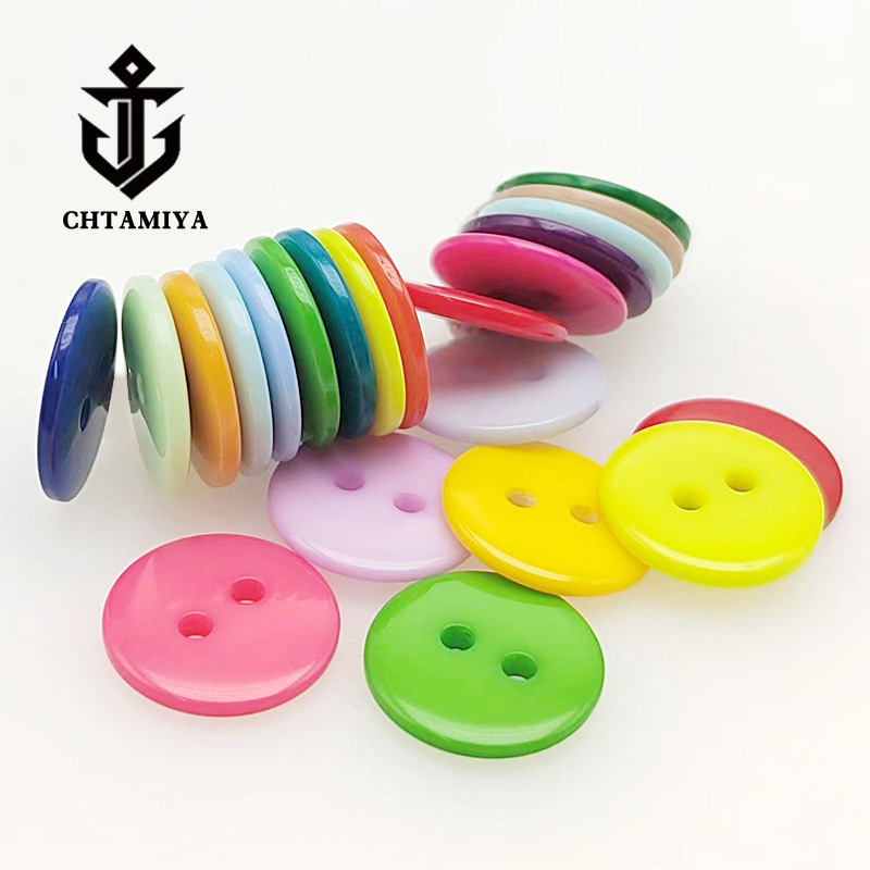 Children's clothing button tweed coat collar cap pad button bottom button two eyes color hidden button shirt baby clothing bread button