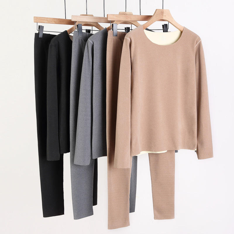 Thermal underwear suit women's 2021 autumn and winter New AB two-color sanding men's autumn clothes