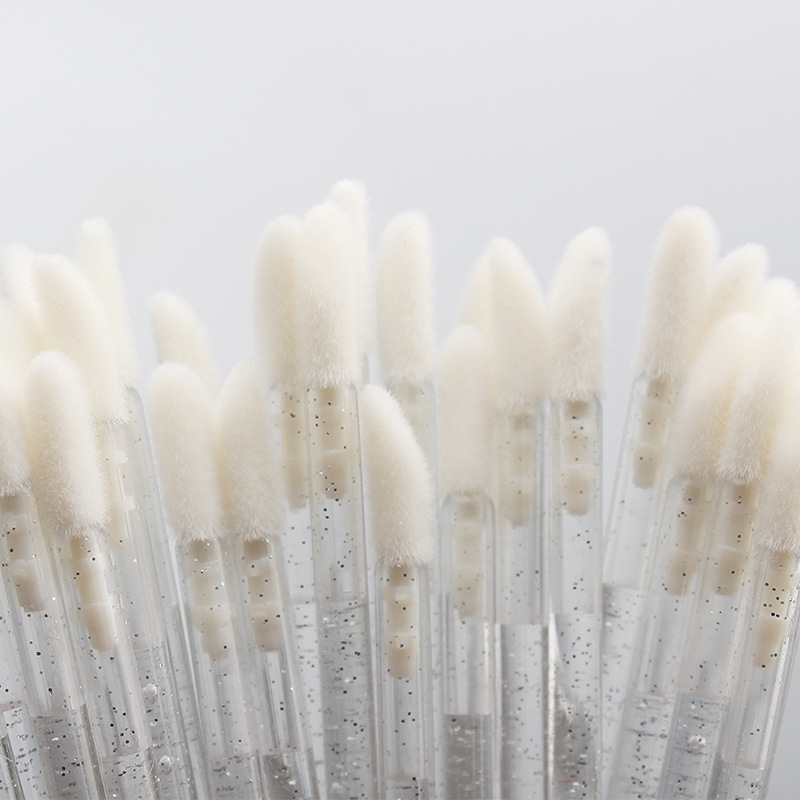 Flocking Lip Brush Lip Honey Brush Crystal Rod Mini Lip Glaze Brush Disposable Lip Glaze Brush Multifunctional Cleaning Medicine Stick