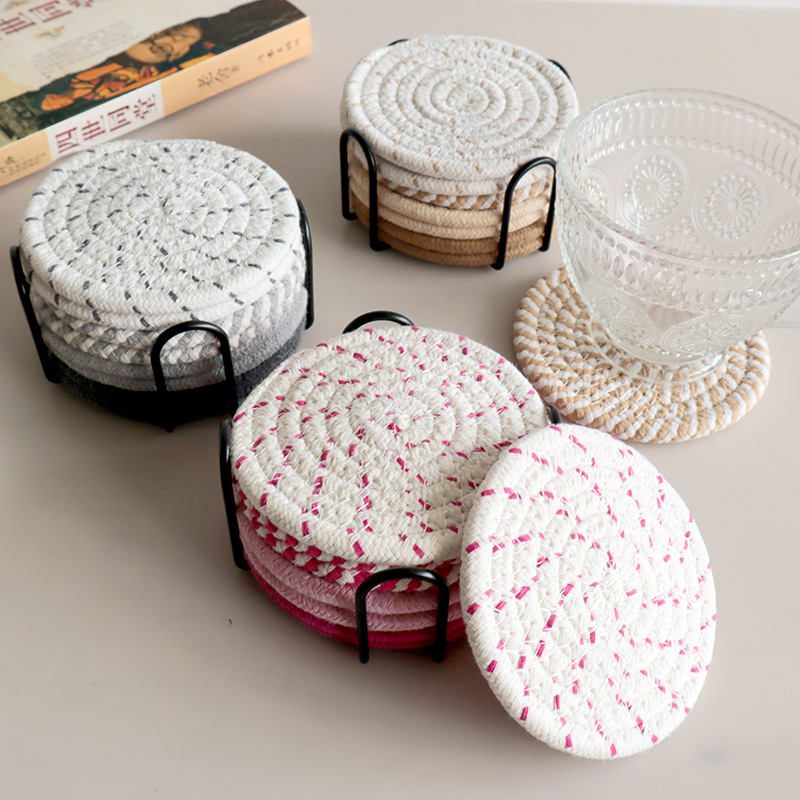 Factory wholesale suit coasters Amazon suit cup holder heat insulation pad Mug coasters support for hair labeling