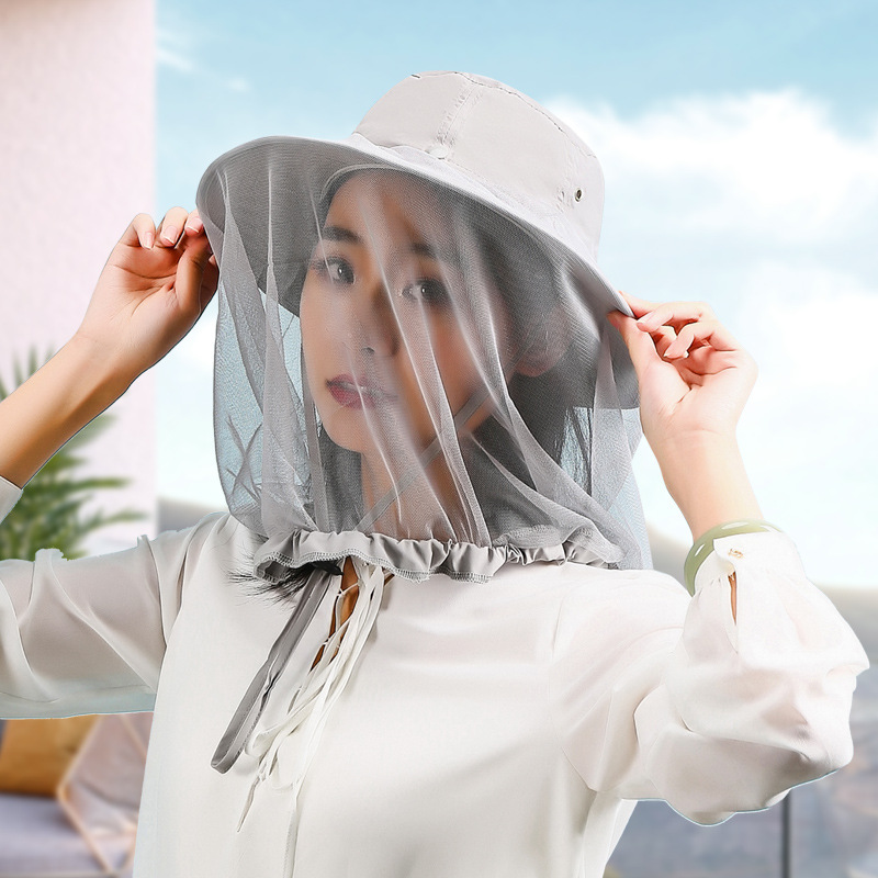 Outdoor anti-mosquito anti-bee anti-sun shawl hat men and women leisure sunshade fisherman fishing leisure hat mask