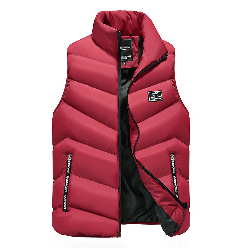 On behalf of men's cotton-padded jacket vest 2021 Winter new fashion youth fashion warm coat spot thick coat
