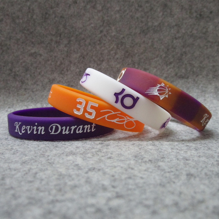 Suns 35 basketball star Kevin Durant signature sports bracelet silicone luminous wristband Paul Booker