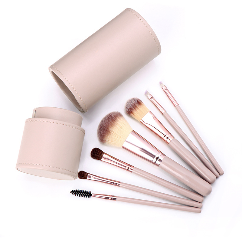 Makeup Brush Set 7 rice White barrel Brush Pony brush eye shadow blush powder high gloss cosmetic brush beauty tools