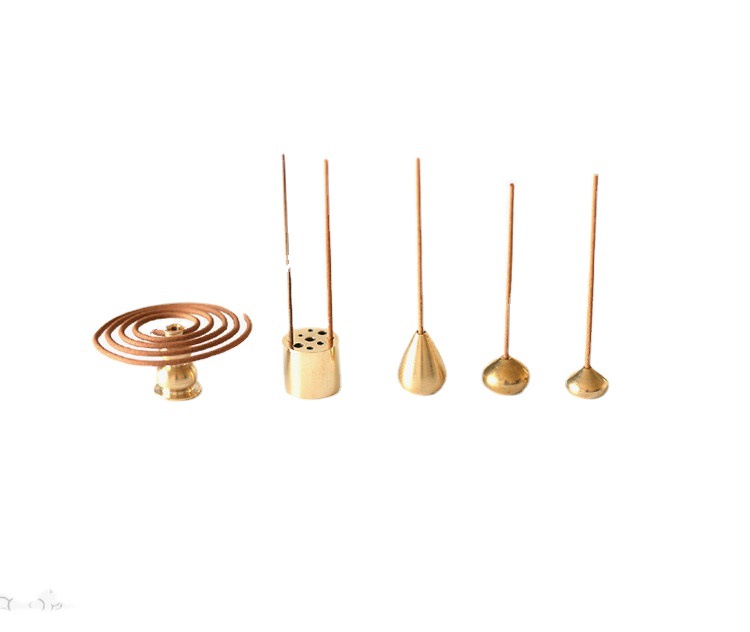 Brass gourd incense rack supplies incense way supplies nine-hole incense holder incense insert incense incense sandalwood water droplets lying incense plate