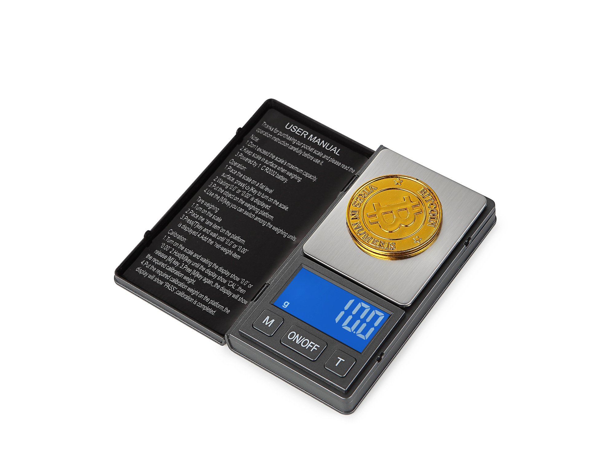 New small electronic scale flip mini jewelry scale 0.01g electronic balance large display screen White digital scale manufacturers