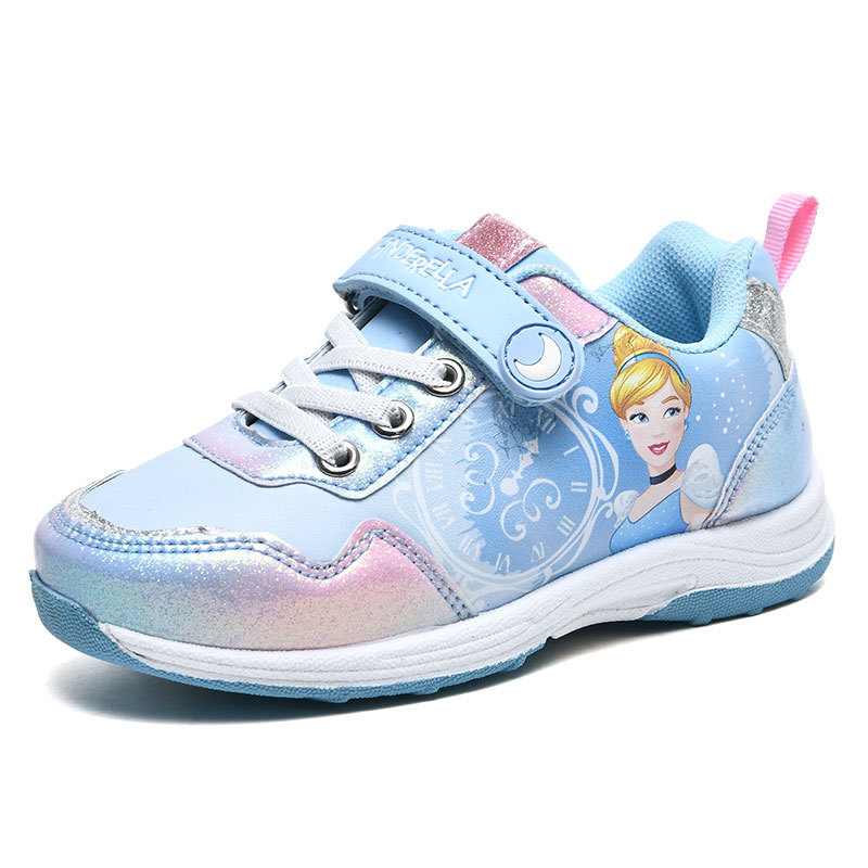 Foreign trade children's shoes spring new cartoon girls sports shoes primary school children's casual indoor shoes running sports shoes