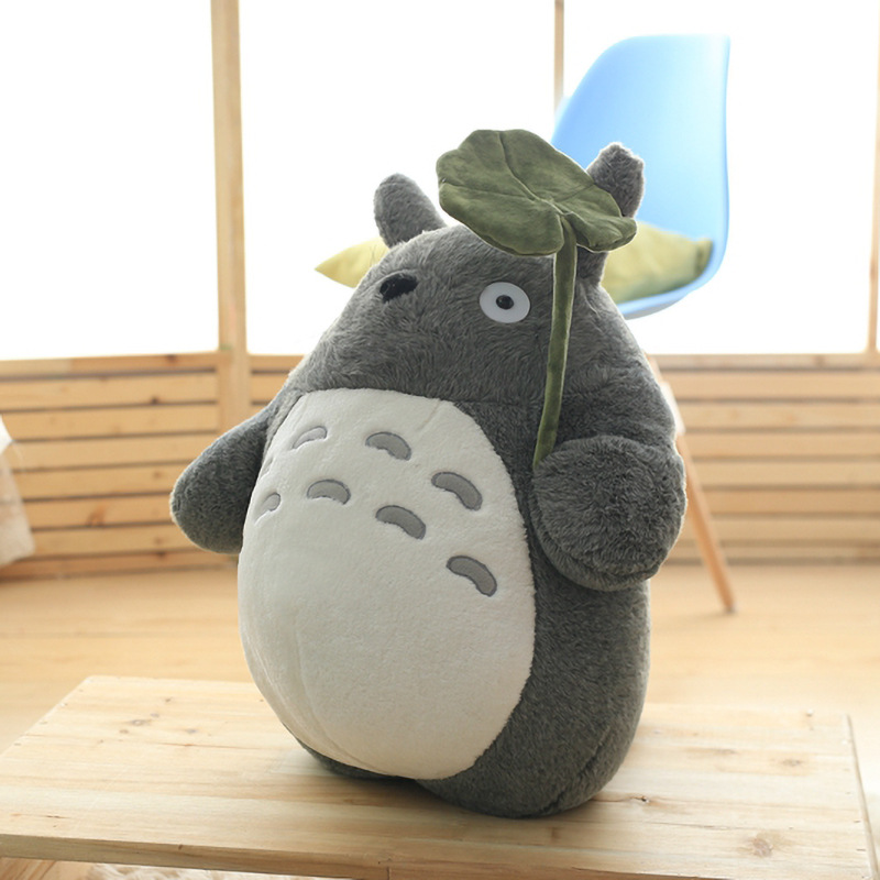 Creative Hayao Miyazaki Foreign Trade Bare Teeth Lotus Leaf Totoro Doll Pillow Cute Doll Doll Plush Toy Gift