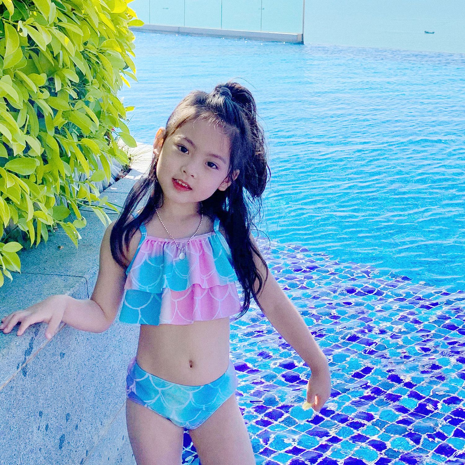 Children's Swimwear Bikini Children's Fish Tail Fishtail Skirt Girls Princess's Seaside Swimwear Beach Swimwear