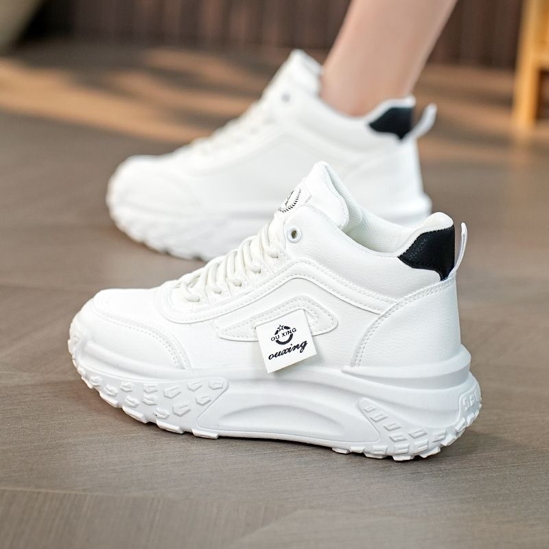 High-top shoes for women 2024 New ins fashionable all-matching clunky sneakers fashionable fashionable high-top sneakers sports casual shoes