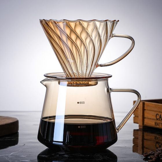 [New recommend] wujiawu new coffee pot glass suit filter integrated filter Cup V60