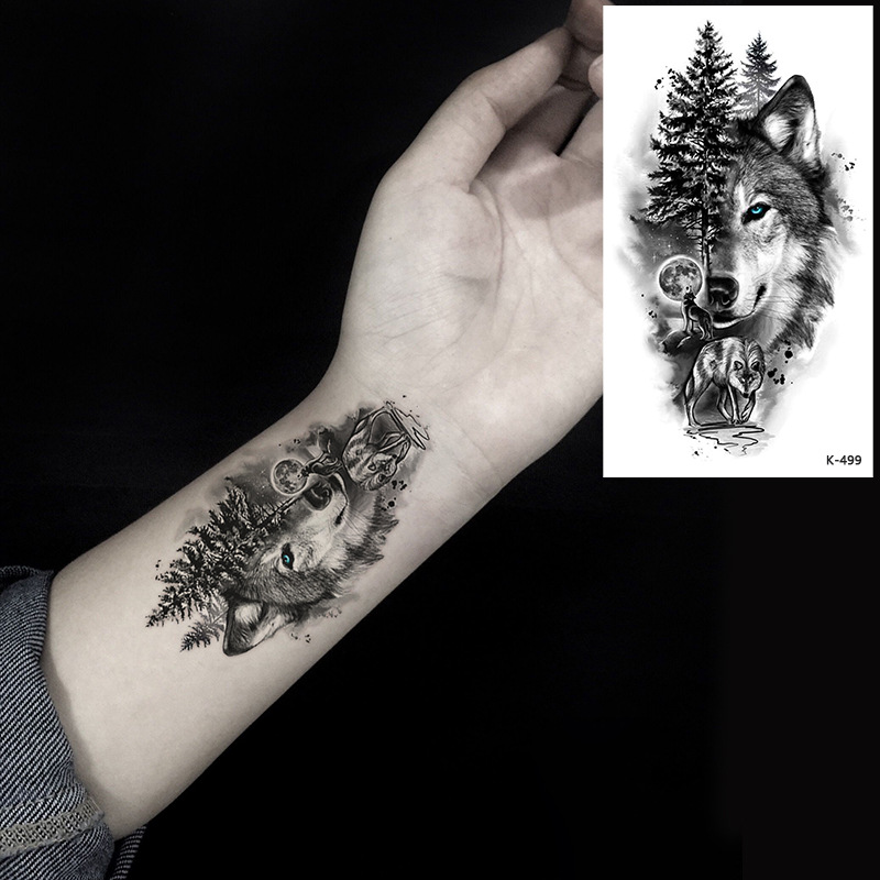 Small Fresh tattoo Sticker English Letter Flower Butterfly Sketch Line Waterproof tattoo Sticker