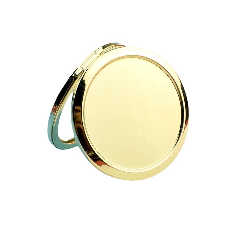 Metal mirror bottom makeup mirror bottom embryo double-sided folding small mirror glue company logo