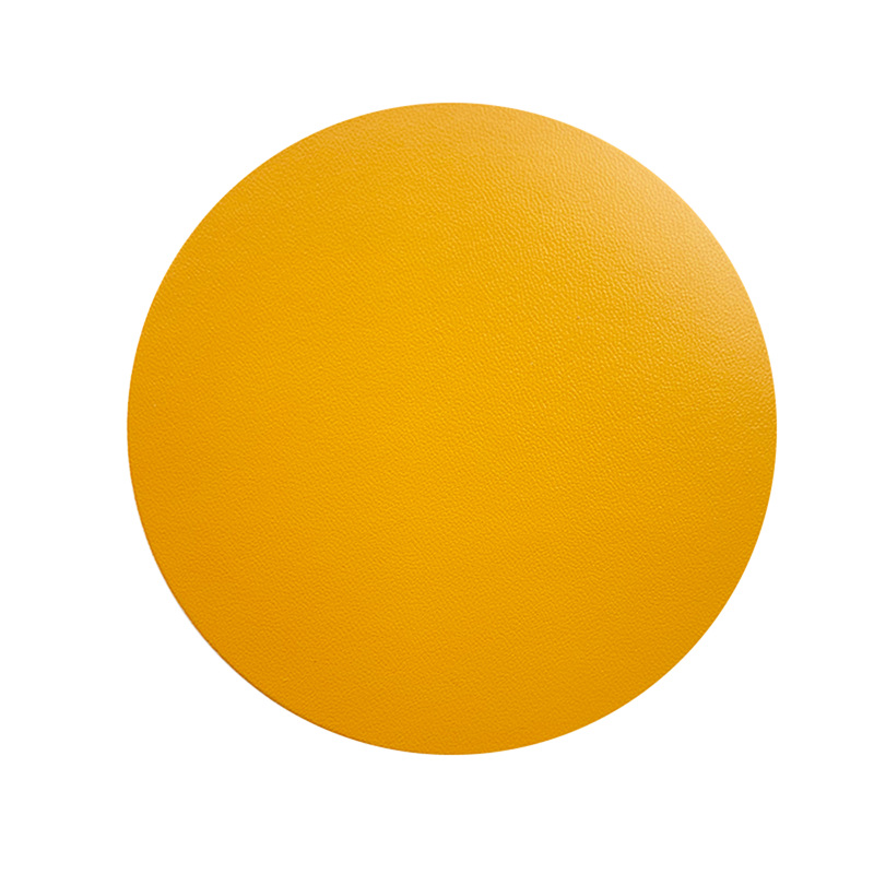 Cross-border double-sided pu leather waterproof non-slip anti-scalding can be set enterprise LOGO coaster leather insulation pad wholesale