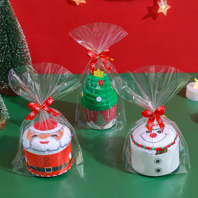 Christmas Tree Old Man Snowman Elk Doll Cake Towel Company Christmas Eve New Year Event Gift Factory Store