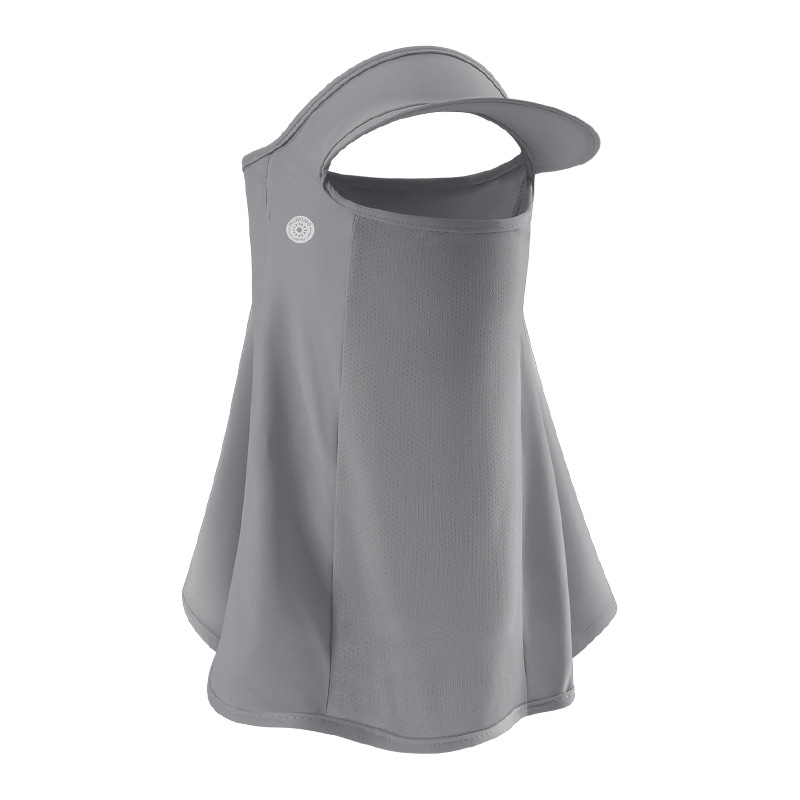 Sunscreen mask full face sunshade neck protection hat brim integrated anti-ultraviolet ice silk cool breathable outdoor riding mask