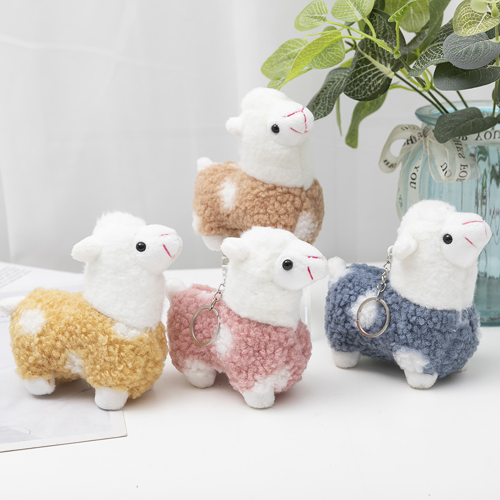 Soft Cute Alpaca Plush Keychain Small Pendant Bag Hanging Doll Small Gift Birthday Gift